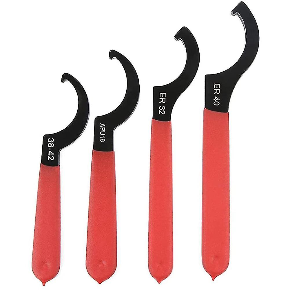 Coilover Wrench, Hook Wrenches Tools Set Shock Spanner Wrench Set C-shape Spanner Adjustable Spanne