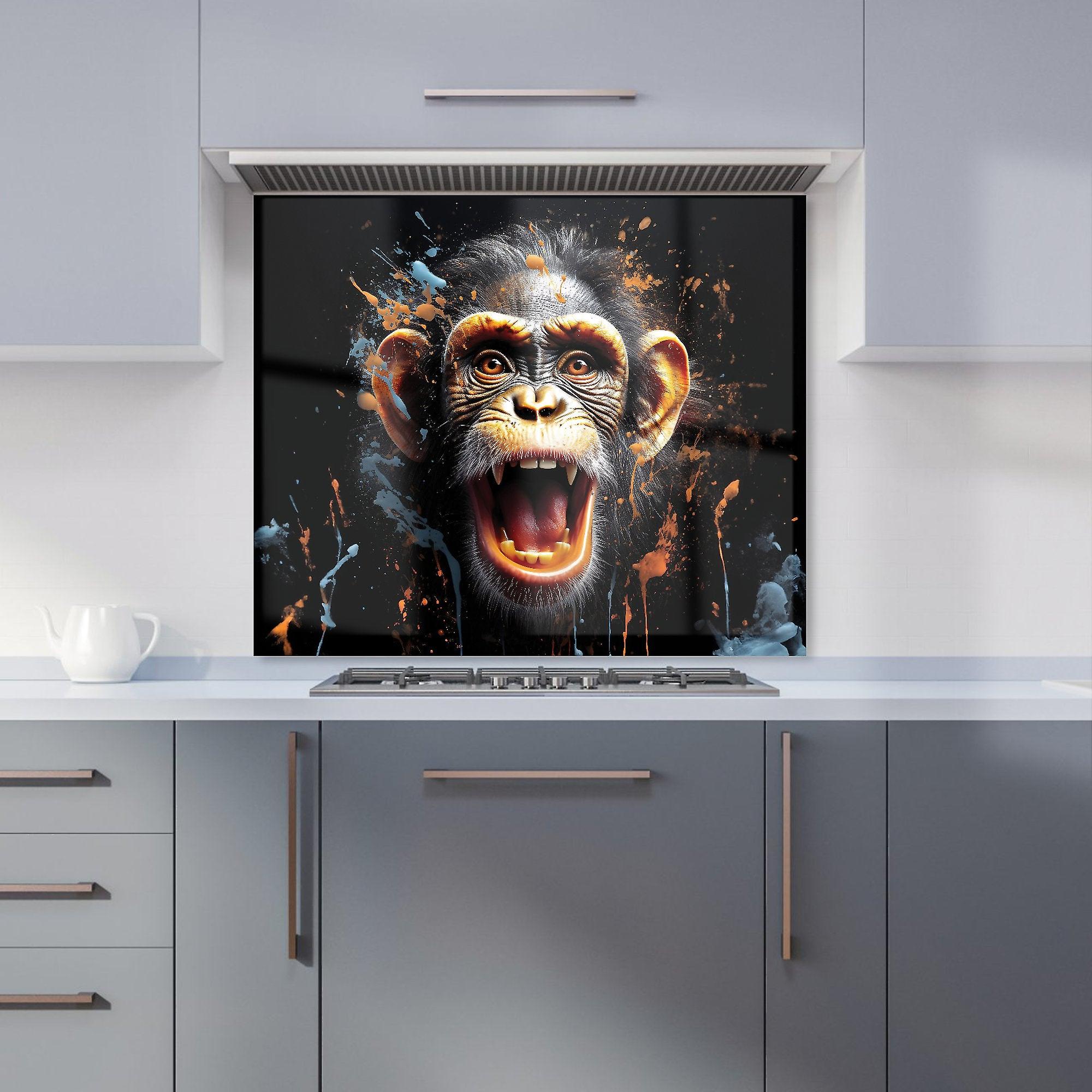Monkey Face Splashart Kitchen Splashback
