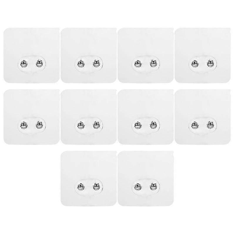 10pcs Storage Hooks, Screw Rod Stickers