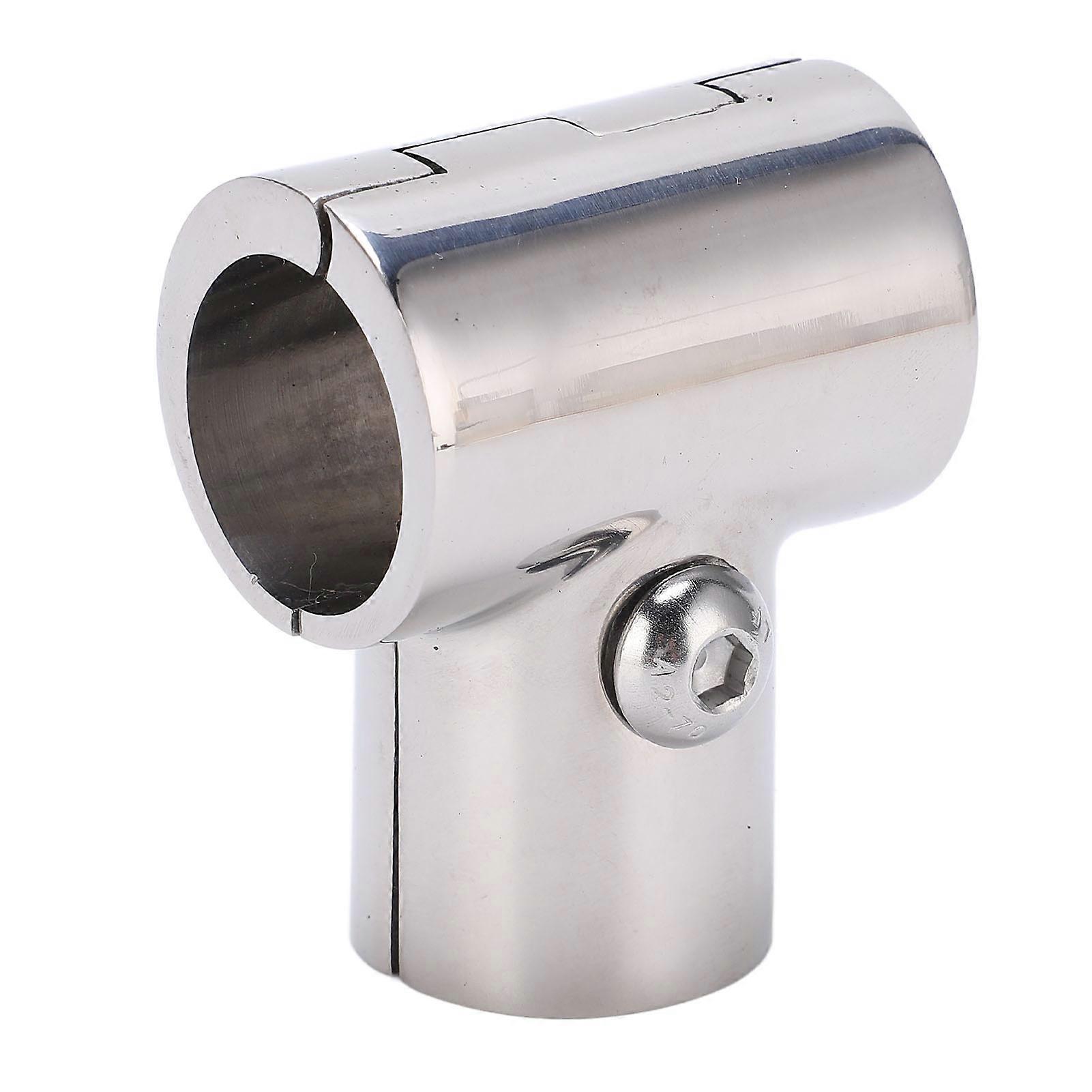 90 T Tee Tube Pipe Connector 1in/25.4mm ID Separable Stainless Steel Boat Hand Rail Accessories NO.19881