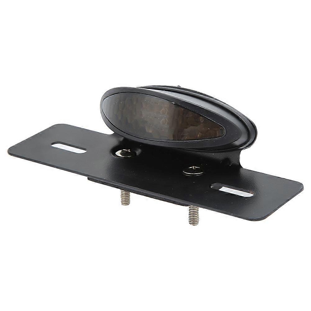 Universal 12V Motorcycle Brake Tail Light LED Rear Lamp Modified AccessoryBlack Bracket/ Smoky Light Lens/ Red Light E2U111