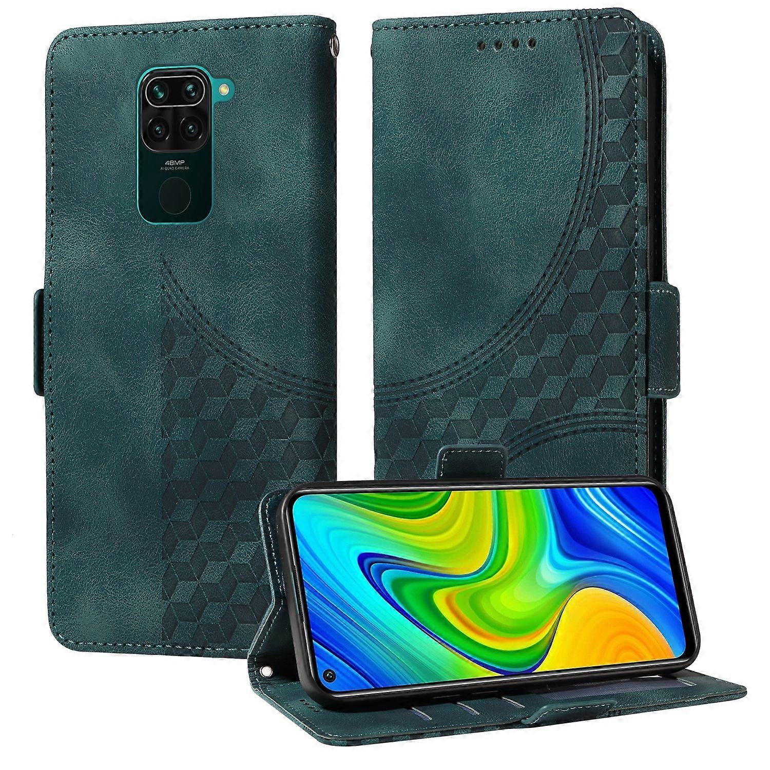 Embossed Leather Case For Redmi Note 9 4G Global