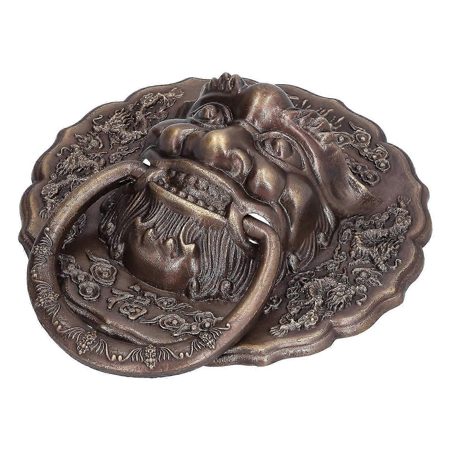 Brass Door Pull Handle Black Door Knocker for Double Gates and Entry Doors Hardware Accessory