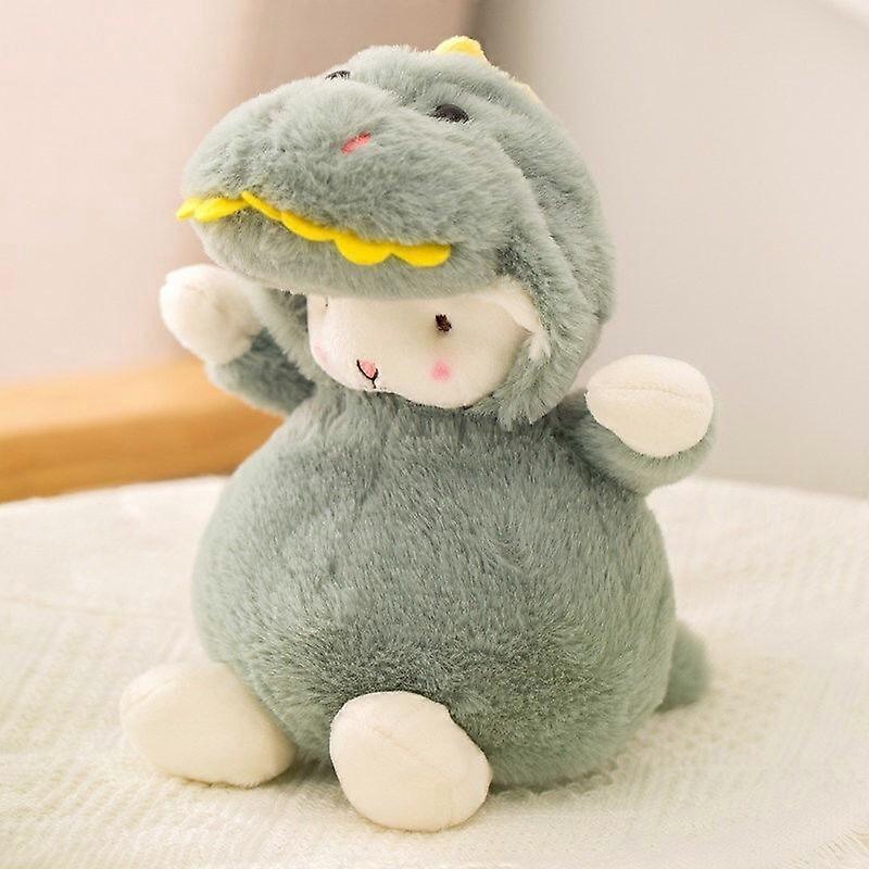 23CM Kawaii Lamb Cosplay Dinosaur Unicorn Calf Backpack Key Pendant Stuffed Brinquedos Plush Toy Doll Hand Puppet Christmas Gift