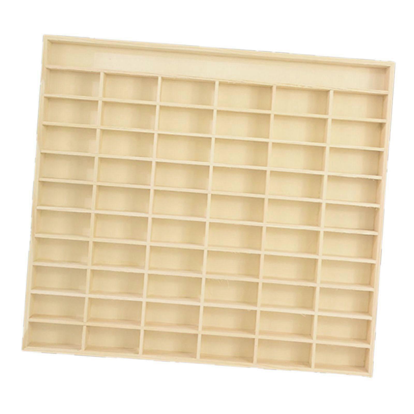 1/64 Scale Toy Car Display Case Wood Multifunctional Model Car Display Stand 60 Grids and 1 Shelf