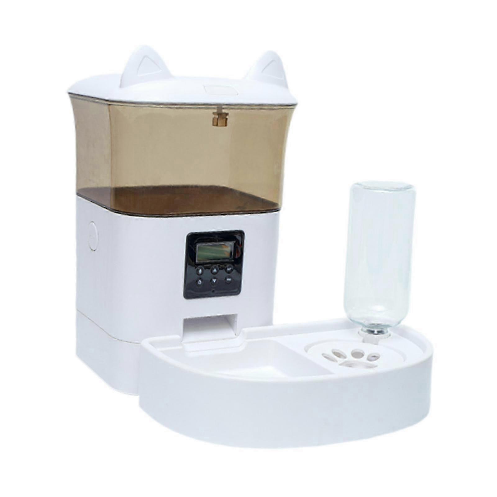 2 in 1 Automatic Pet Waterer Cat Feeder for Rabbits Medium Pet Small Animals gray