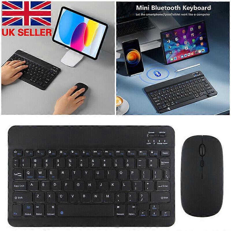 SLIM WIRELESS BLUETOOTH KEYBOARD MOUSE FOR iOS iPAD ANDROID PHONE TABLET PC ~ NO.0402