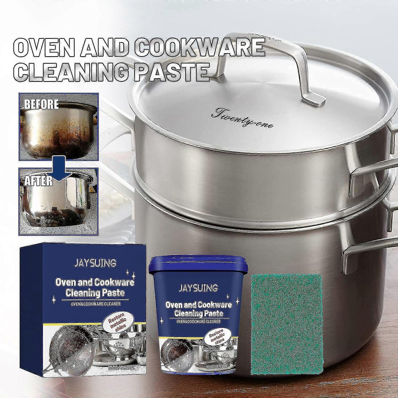 JAYSUING Κρέμα καθαρισμού από ανοξείδωτο χάλυβα Σκεύος κουζίνας Καθαρισμός δοχείου κάτω μέρος Μαύροι λεκέδες βρωμιάς Σκουριά Στίλβωση Κρέμα αφαλάτωσης BF -4338866507323