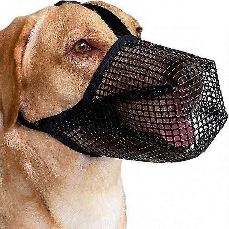 Dog Muzzle With Adjustable Straps, Soft Mesh Covered Muzzles For Small Medium Large Dogs