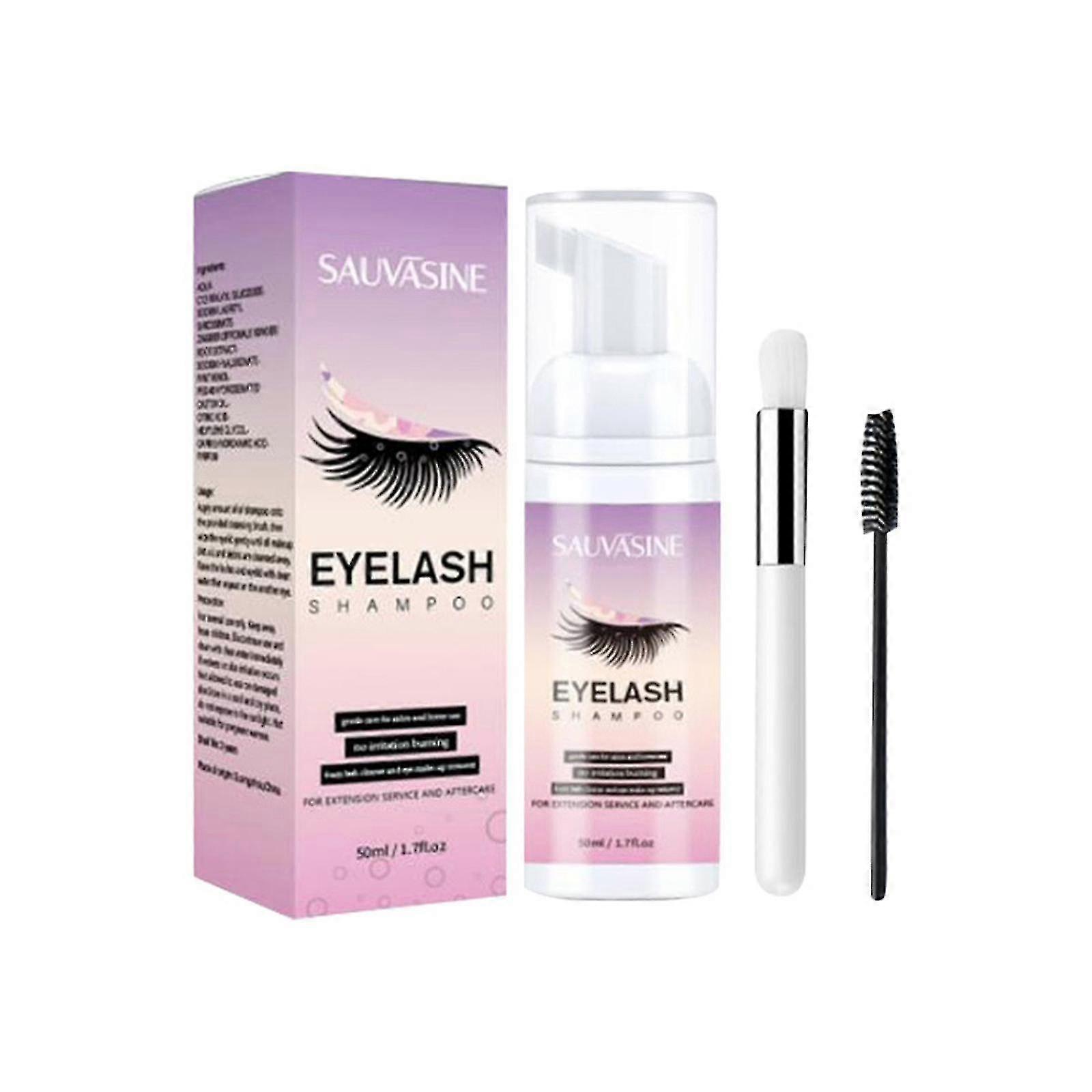 1-3pcs Refreshing Eyelash Shampoo For Eyelash Extensions Veyelash Clean Mousse Gentle Cleansing Foam With Eyelash Wash Brush