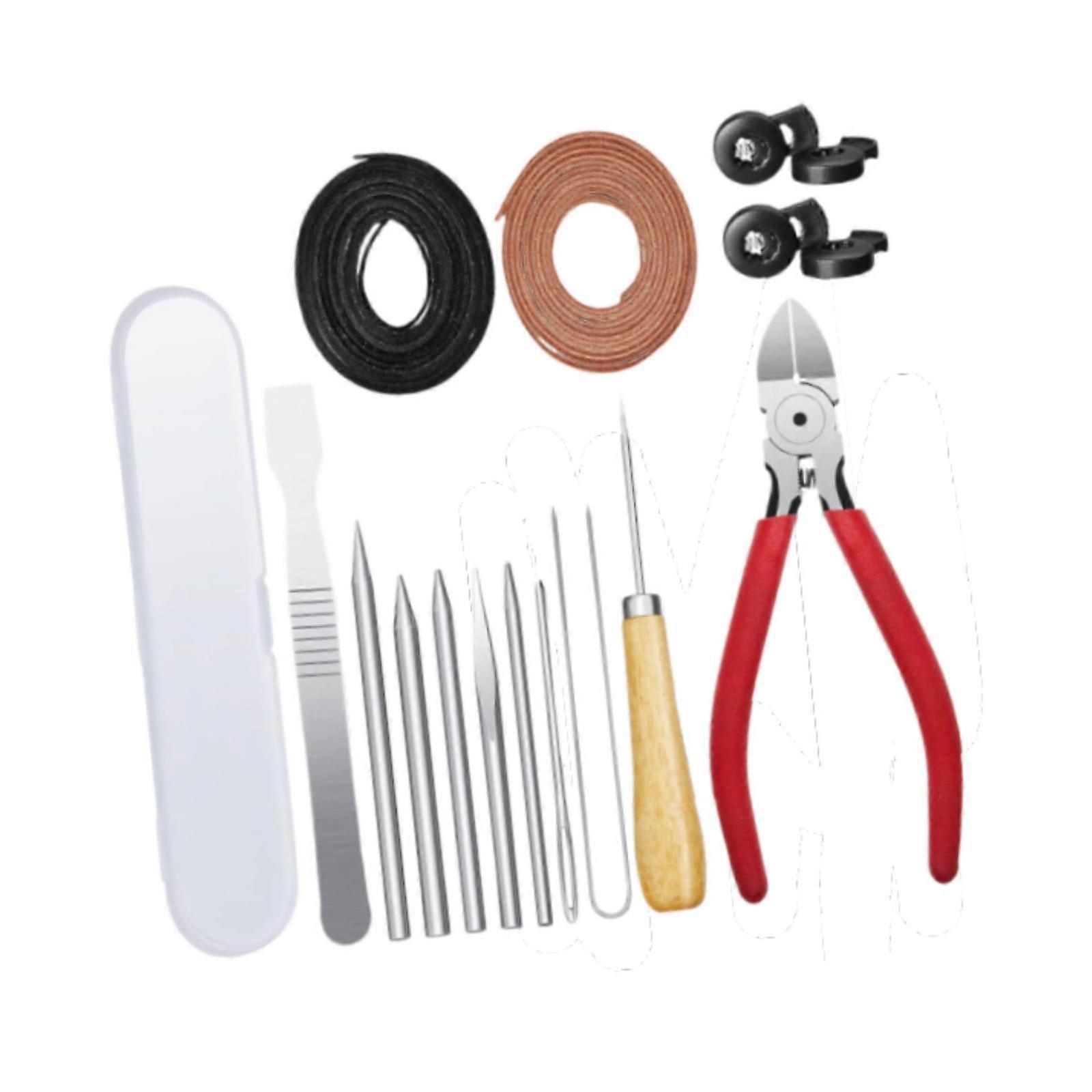 16Pcs Gant de Baseball Relacing Kit Scratch Awl Cadeau Softball Mitts Kit de réparation
