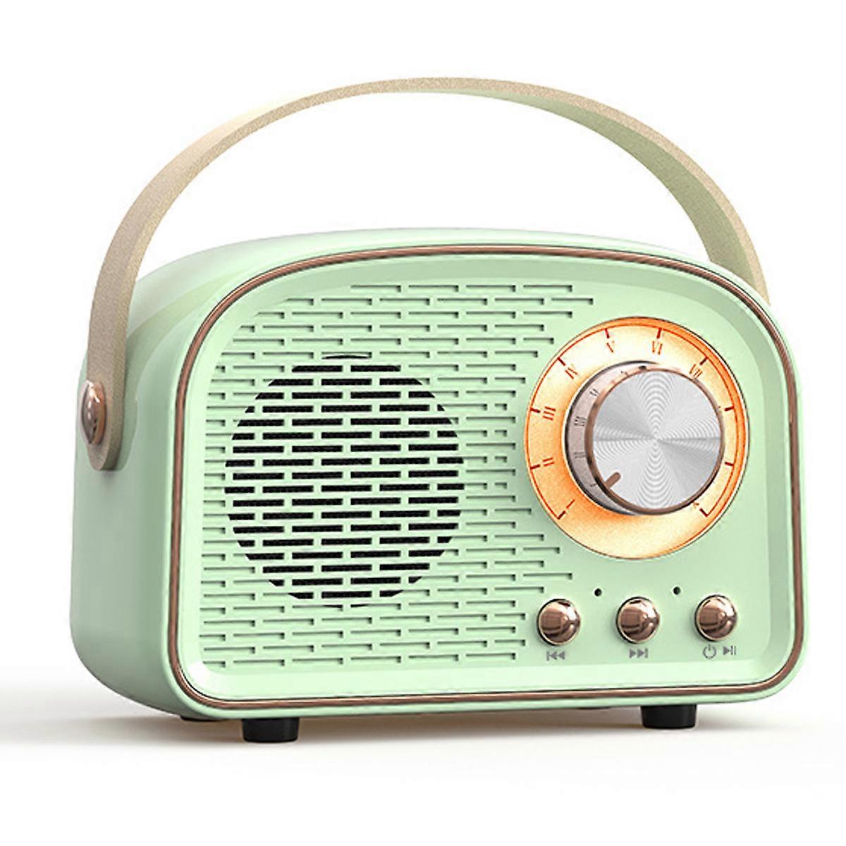 KXJ-Retro Bluetooth Speaker, Wireless Vintage Speaker, Outdoors Wireless Portable Bluetooth Speaker Supports TWS Pairing/U-Disk/TF Card/AUX for Home,
