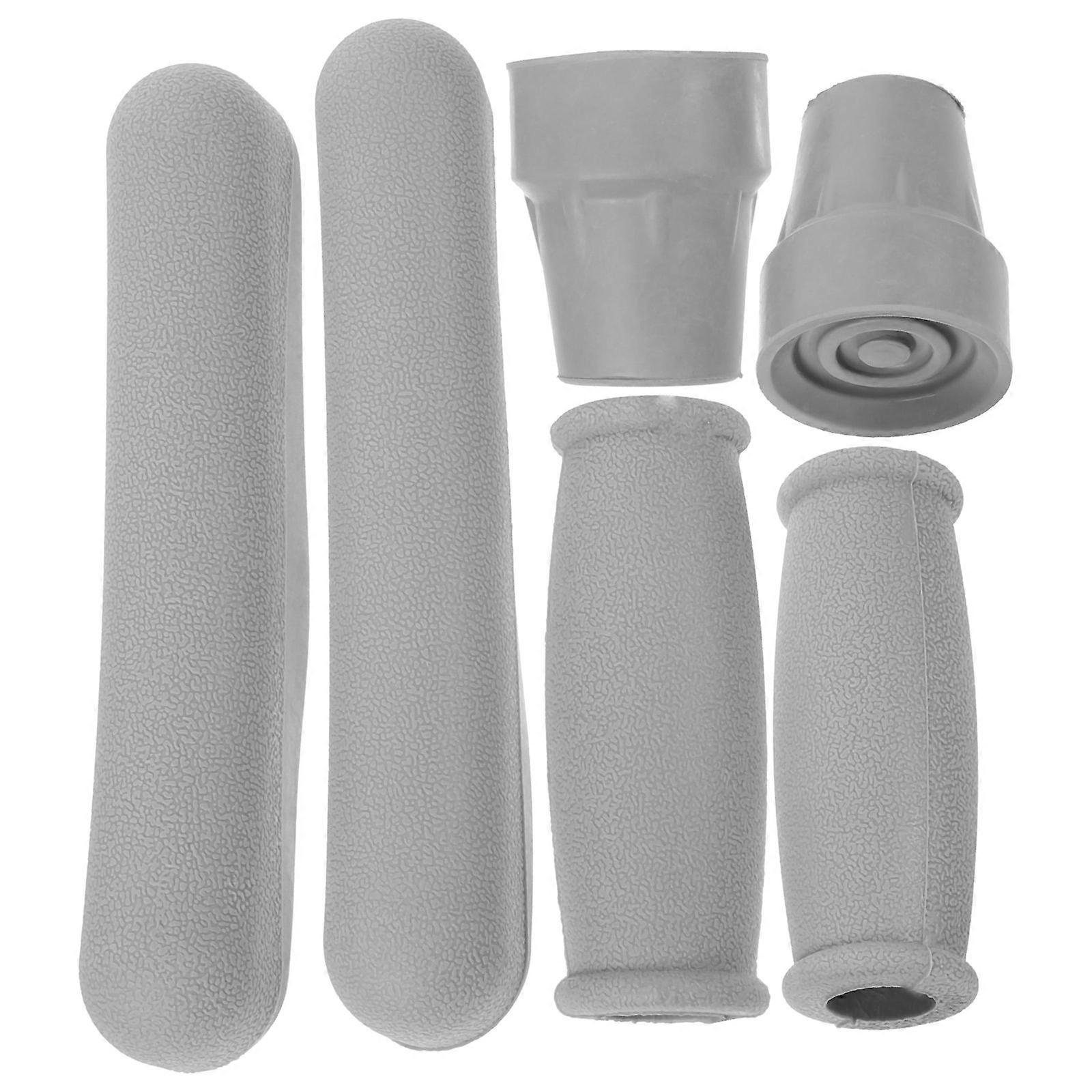 1 Set of Crutch Kit Underarm Hand Grip Comfortable Feet Cap Crutch Pad for Armpit Crutch Tool