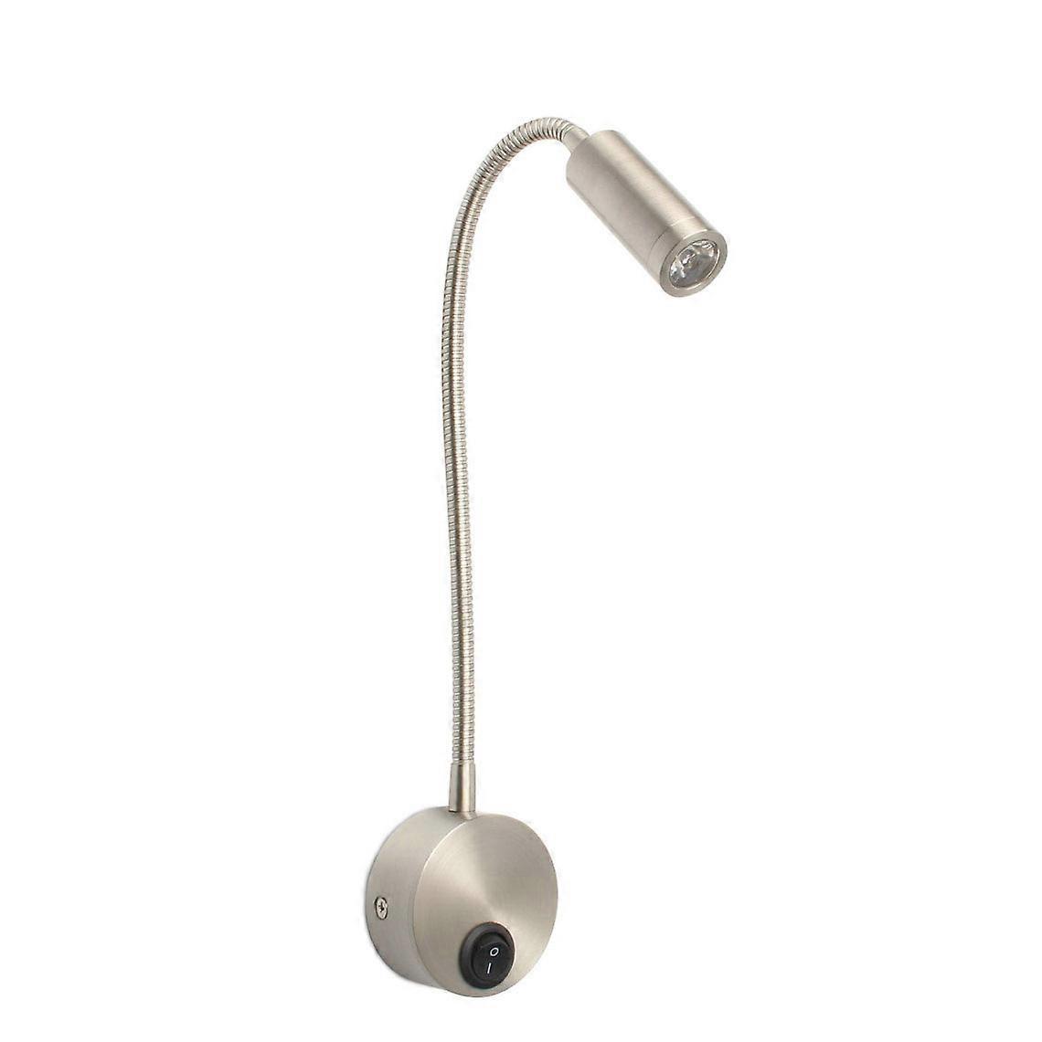 Reading Working Light Switch Headboard Wall with Flexible Gooseneck(shallow gold,3W)