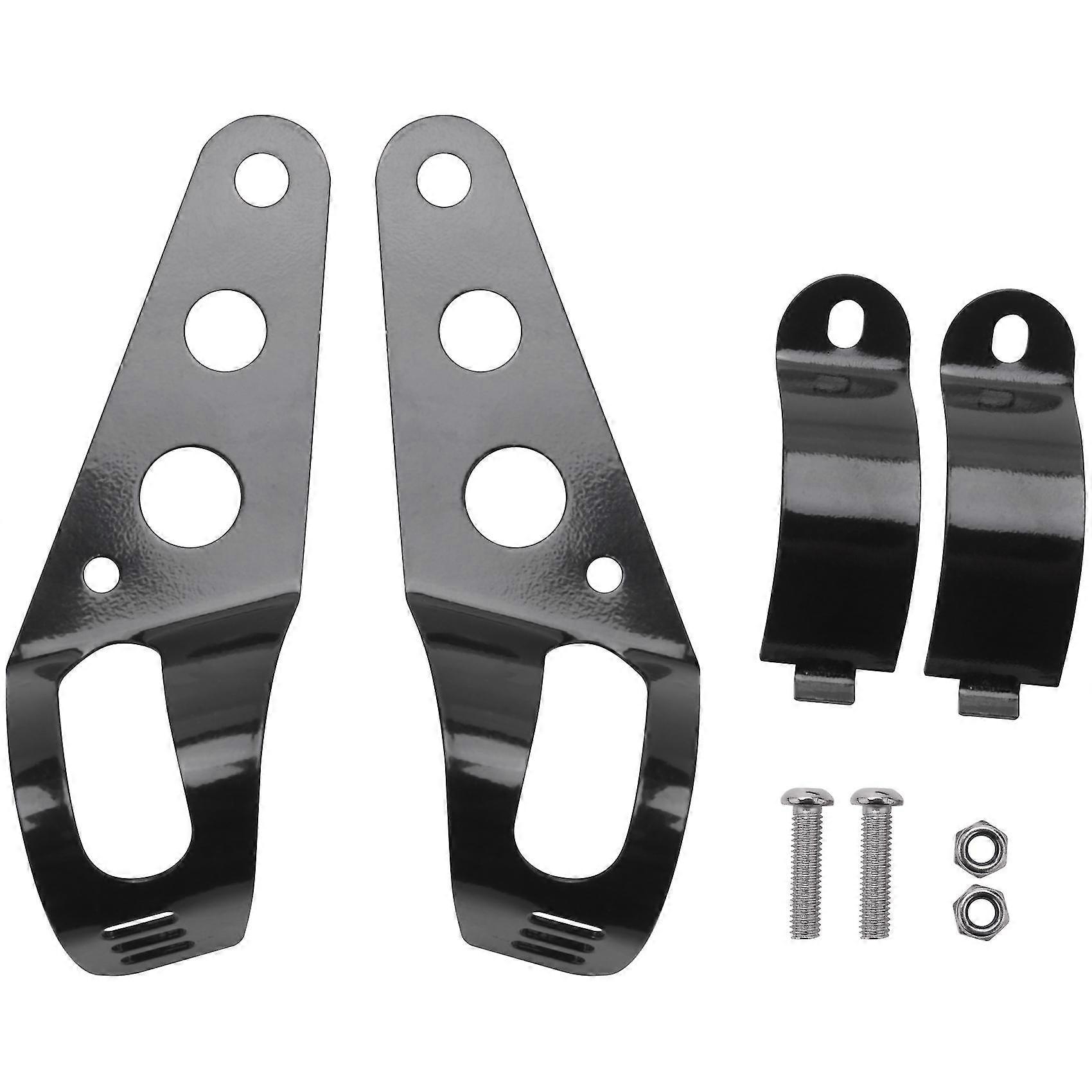 28mm-43mm Universal Motorcycle Headlight Mount Brackets Black