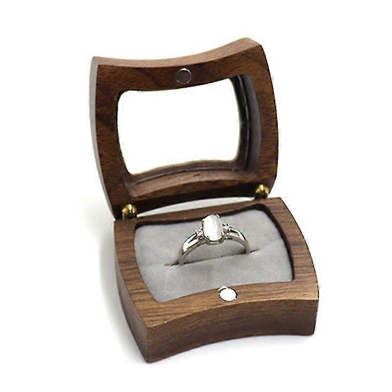 Ring Holder Decorative Box. Engagement Gift Ring Box With Magnet Thickened Base