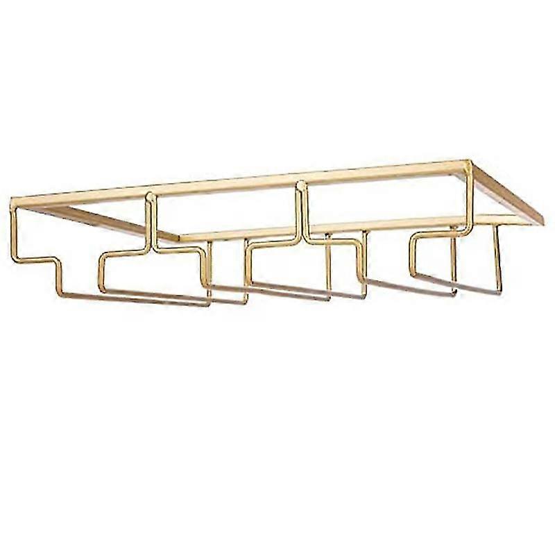 3 rader Vinglasställ under skåp Stemware Hållare Järn Vinglas Arrangör Glasögon Förvaring Häng