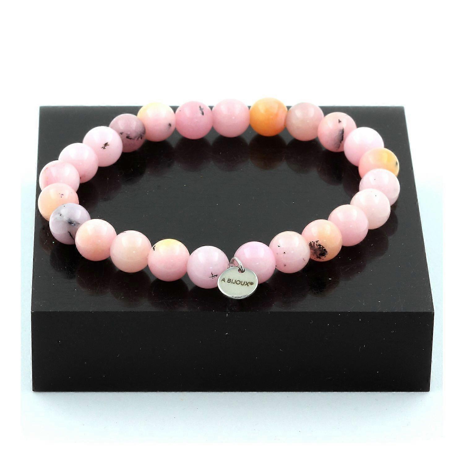 Pink Opal Beaded Bracelet 8 mm