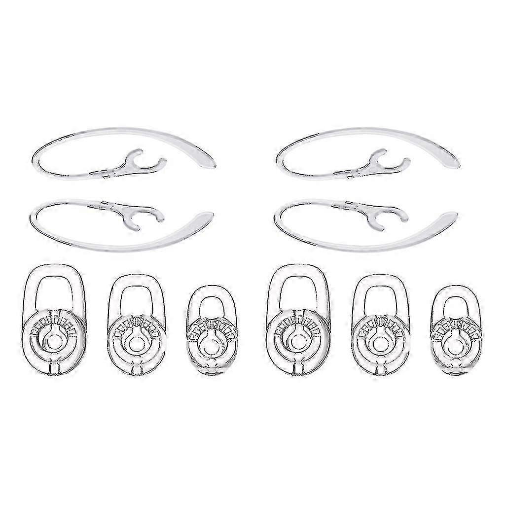 10x Silicone Ear Tips With 360 Degree Rotating Ear-hook For Plantronics M70 - MXBC