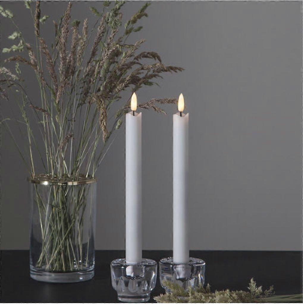 LED ANTI-LICHT FLAMME / 2er-Pack / 23 cm / Batterie / Timer