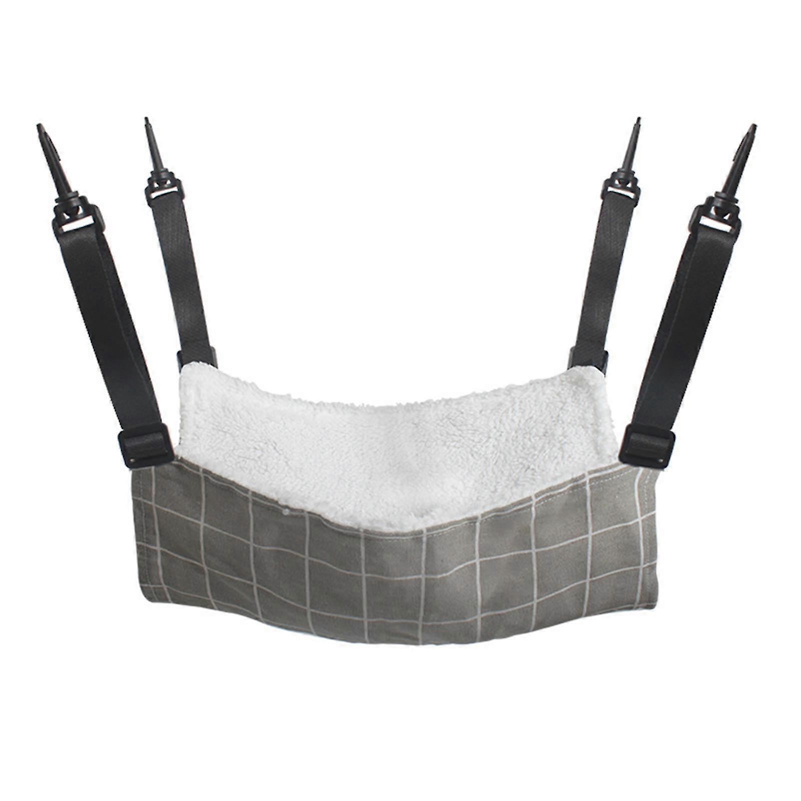 Cat Hammock Iron Cage Breathable Plush Hook Adjustable Cat Swing Hanging Nests Cat Climbing Frame