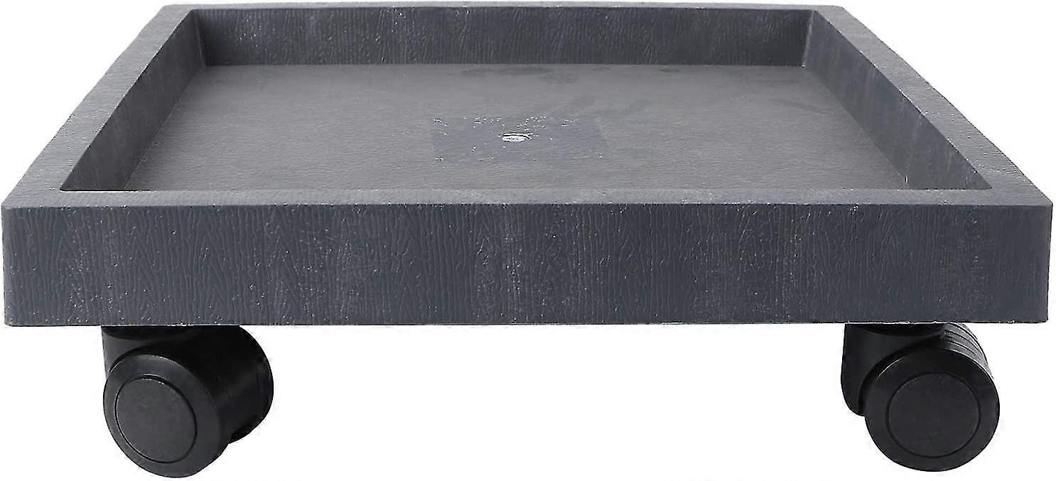 حامل وعاء زهور مربع مع عجلات عجلات العجلات الثقيلة رمادي