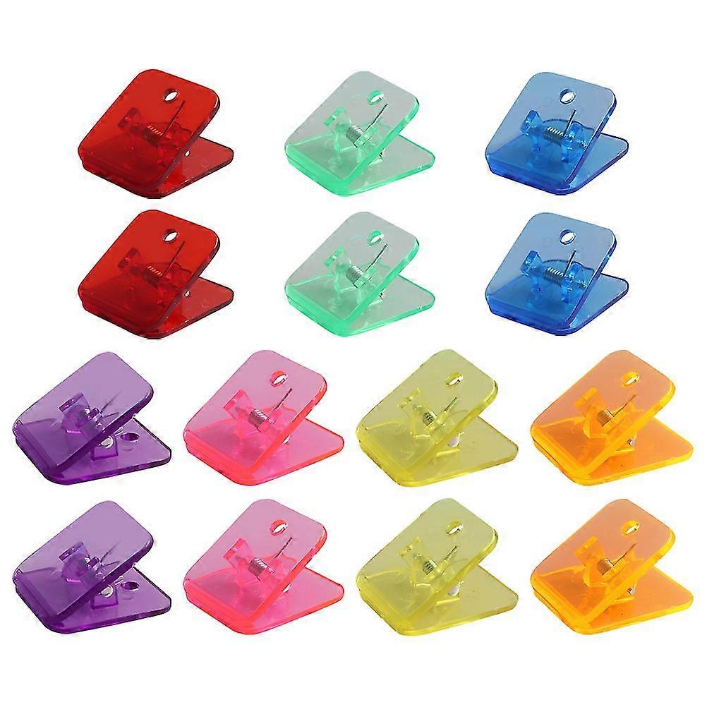 14Pcs Household Paper Clips Adorable Sealing Clips Multi-function Plastic Clips Office Accessory Z