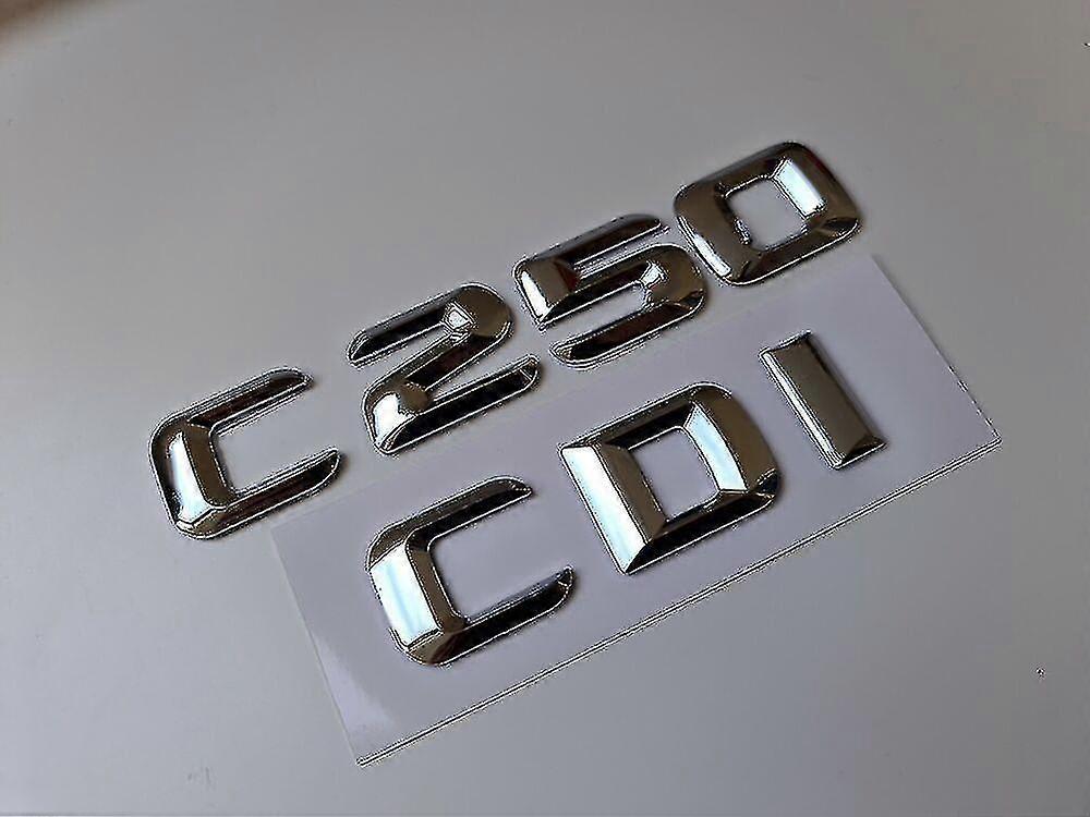 C250 Cdi ασημί/χρώμιο αριθμός γραμμάτων πίσω μπότα σήμα πορτμπαγκάζ έμβλημα Γ κατηγορία Mercedes