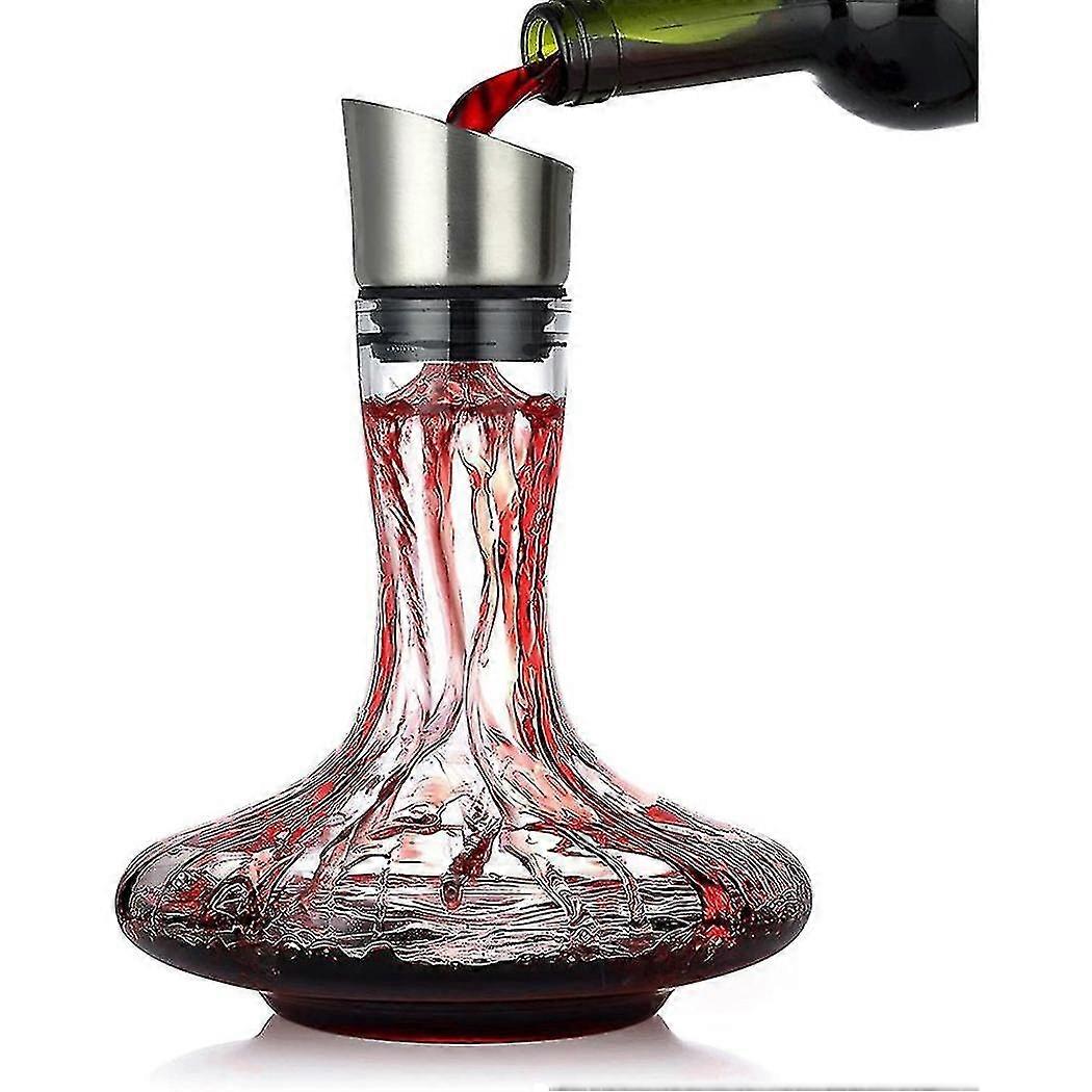 Wine Decanter With Built-in Aerator Pourer & Filter, Wine Carafe Red Wine Decanter, Wine Aerator, W