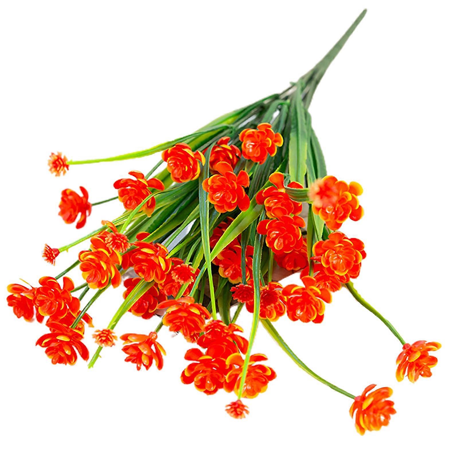 1 Branch Faux Flower 7 Forked Vivid Plastic Beautiful Realistic Artificial Spring Flower Party Decor
