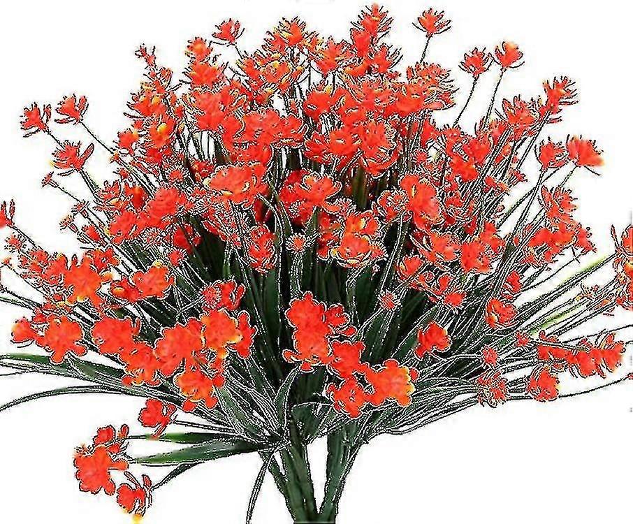 6pcs Grass Camellia Rose Plant Artificial Flowers