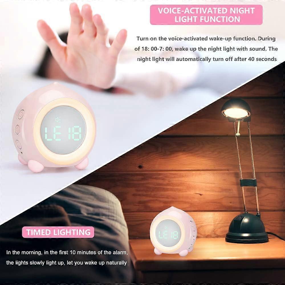 Digital Alarm Clock, LED Bedside Clock Dual Alarm Clock with Nigh