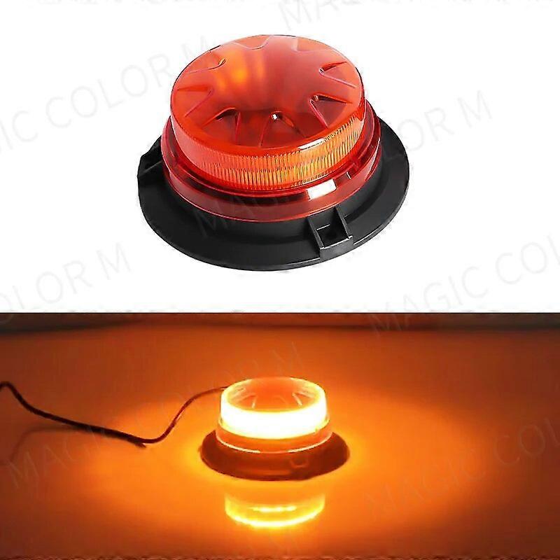 LED Strobe Warning Lamp For Trucks Bus Vehicle Super Bright Emergency Traffic Lights With Magnetic Mount 12V-24V Red Orange Blue