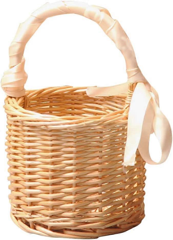 Picknickmand / fruitmand / verpakking, propeller, decoratieve opbergmand met lint WEII