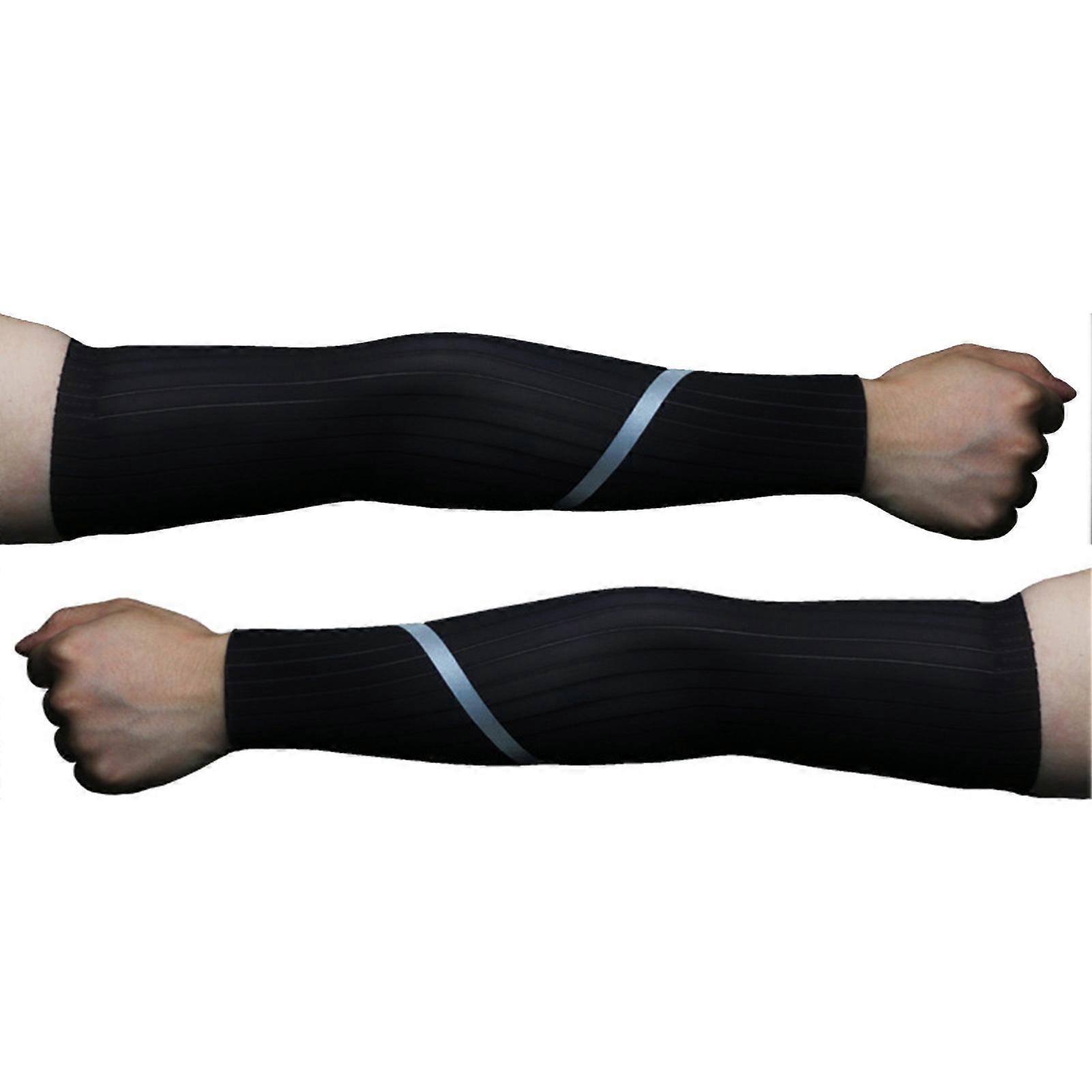 Kaesi 1 Pair Unisex Cycling Arm Sleeves High Elasticity Relieve Muscle Fatigue Lightweight Arm Protection Sleeves for Riding