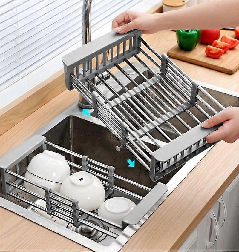 Extendable kitchen sink drain basket