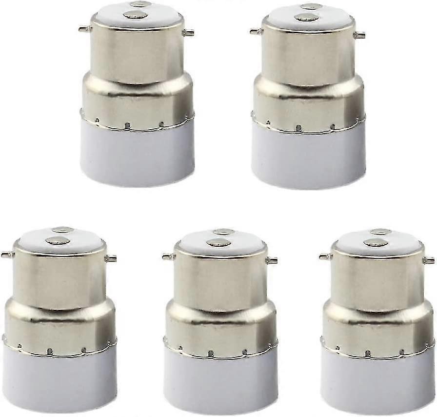 5 pack b22 to e14 bulb socket converter b22 socket switch to standard e14 adapter lamp holder