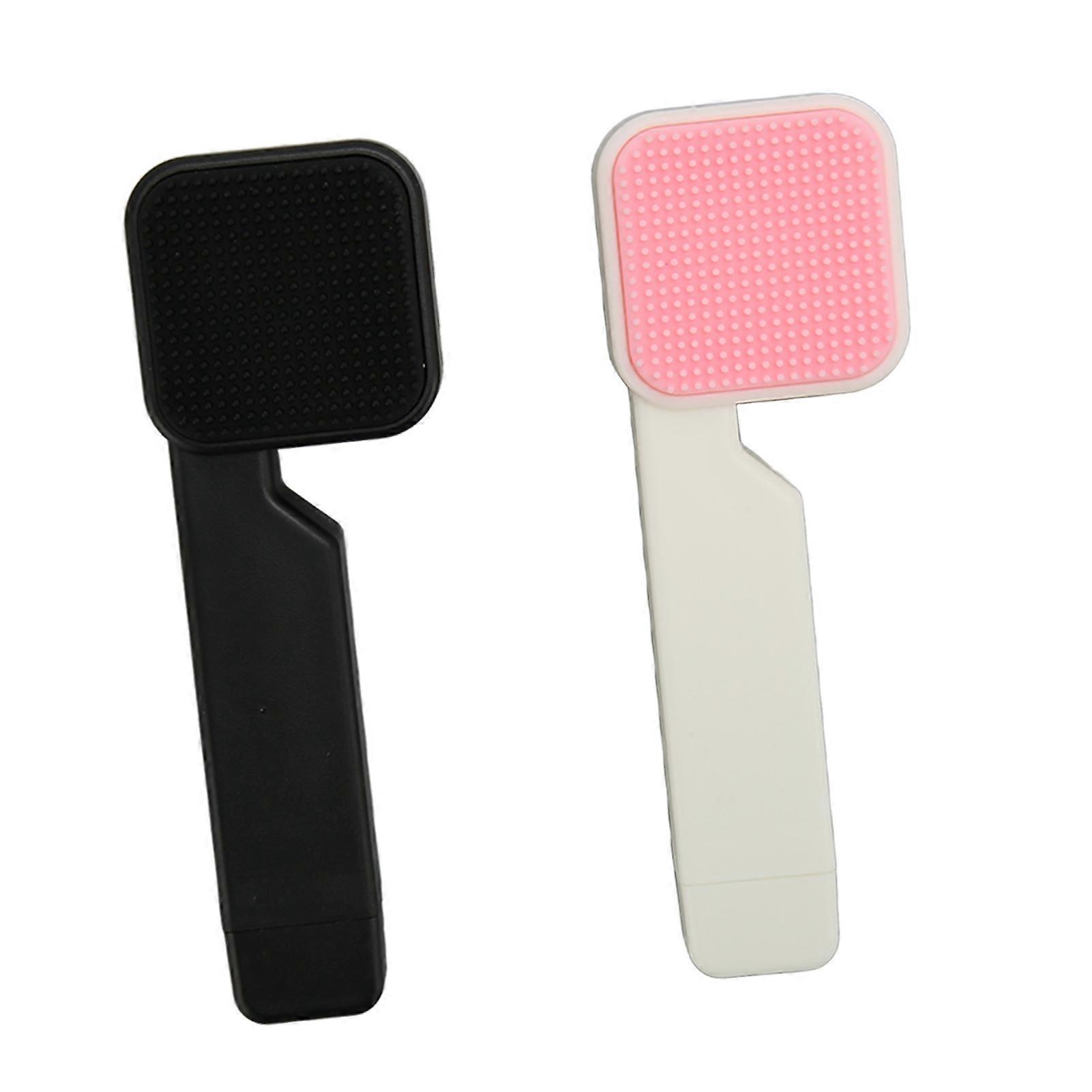 2pcs Double Sided Face Brush Soft Bristles Ergonomic Long Handle Exfoliator Facial Scrubber for Reducing Excess Oil