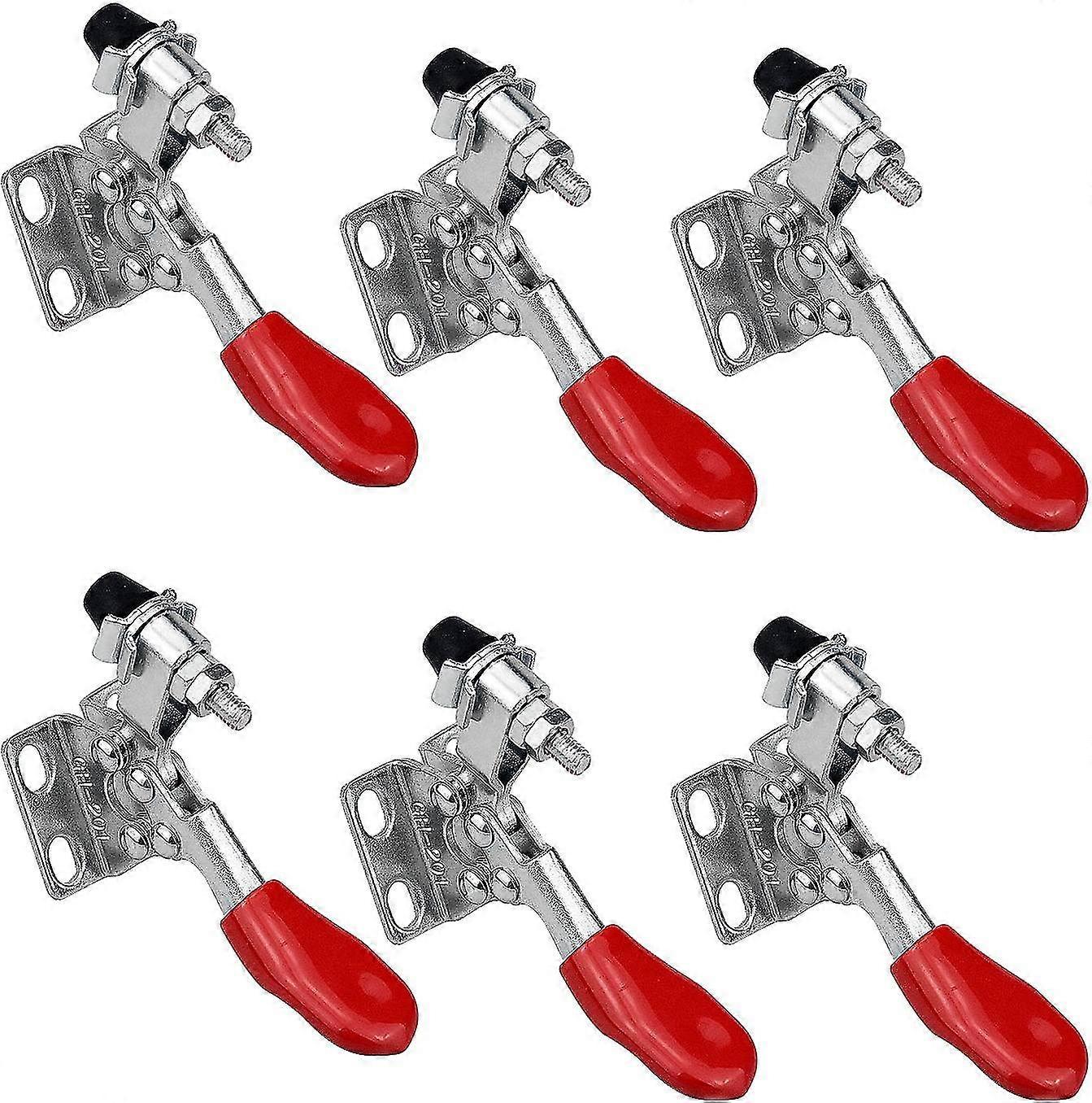 Set Of 6 Horizontal Metal Toggle Clamp Grasshopper, Knee Clamp Vertical Type Galvanized Iron Lever Clamp Gh-201 27kg