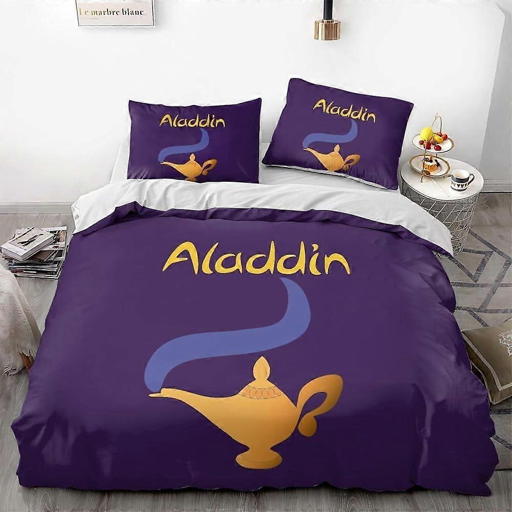 Parure de lit MV533 Magic-Lamp-Jasmine Princess Housse de couette Douce Impression 3D Parure de lit avec housse de couette Ensemble 3 pièces Vous apportant de la chaleur YF533