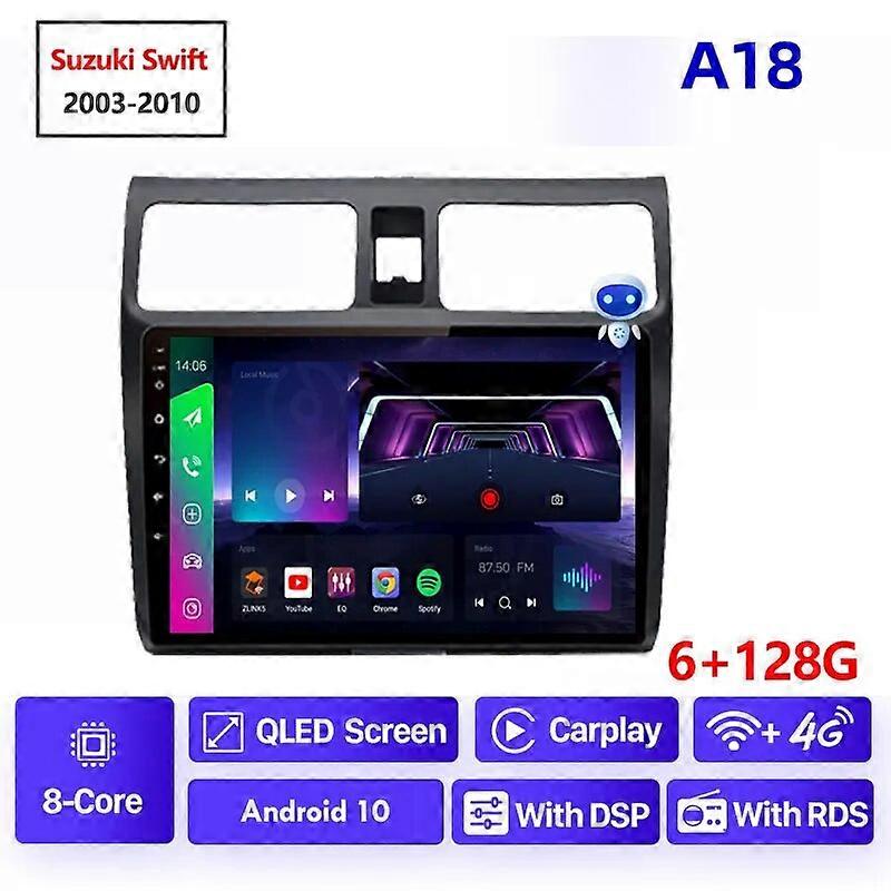 CarPlay Rádio Para Suzuki Swift 2003 2005 2006 2007-2010 Android Auto 4G Carro Multimídia GPS 2 din autoradio