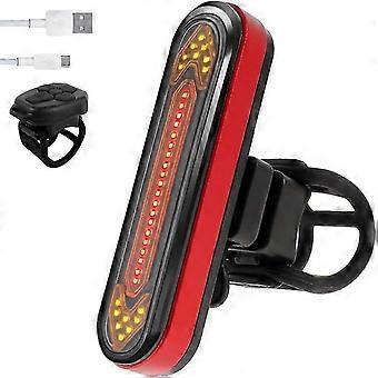 WJTG USB oplaadbaar fietslicht, super helder 4mode LED-fietslicht met afstandsbediening, waterdicht fietsknipperlicht, fiets- of MTB-achterlichtenJ