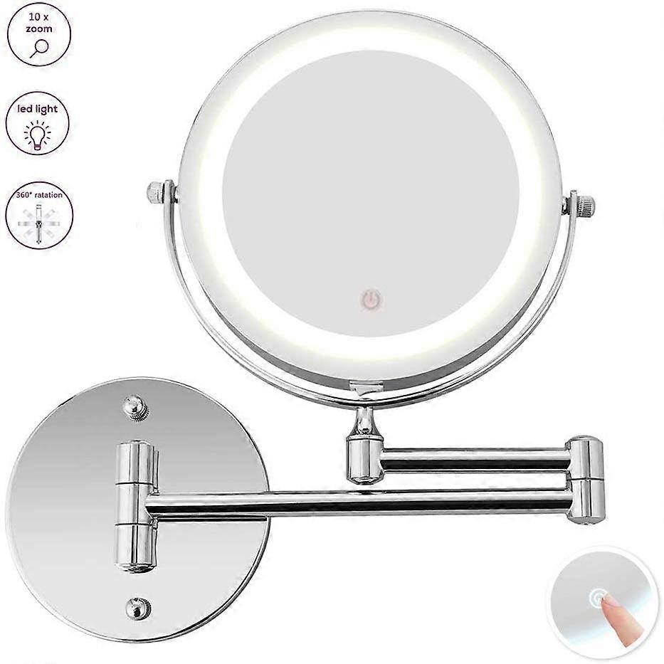 Professional Lighted Makeup Mirror - 10X 2-Sided Magnifying Vanity Mirror