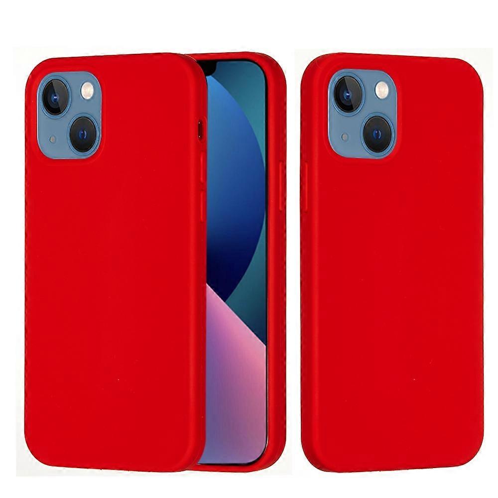 For iPhone 14 Plus Solid Color Silicone Phone Case