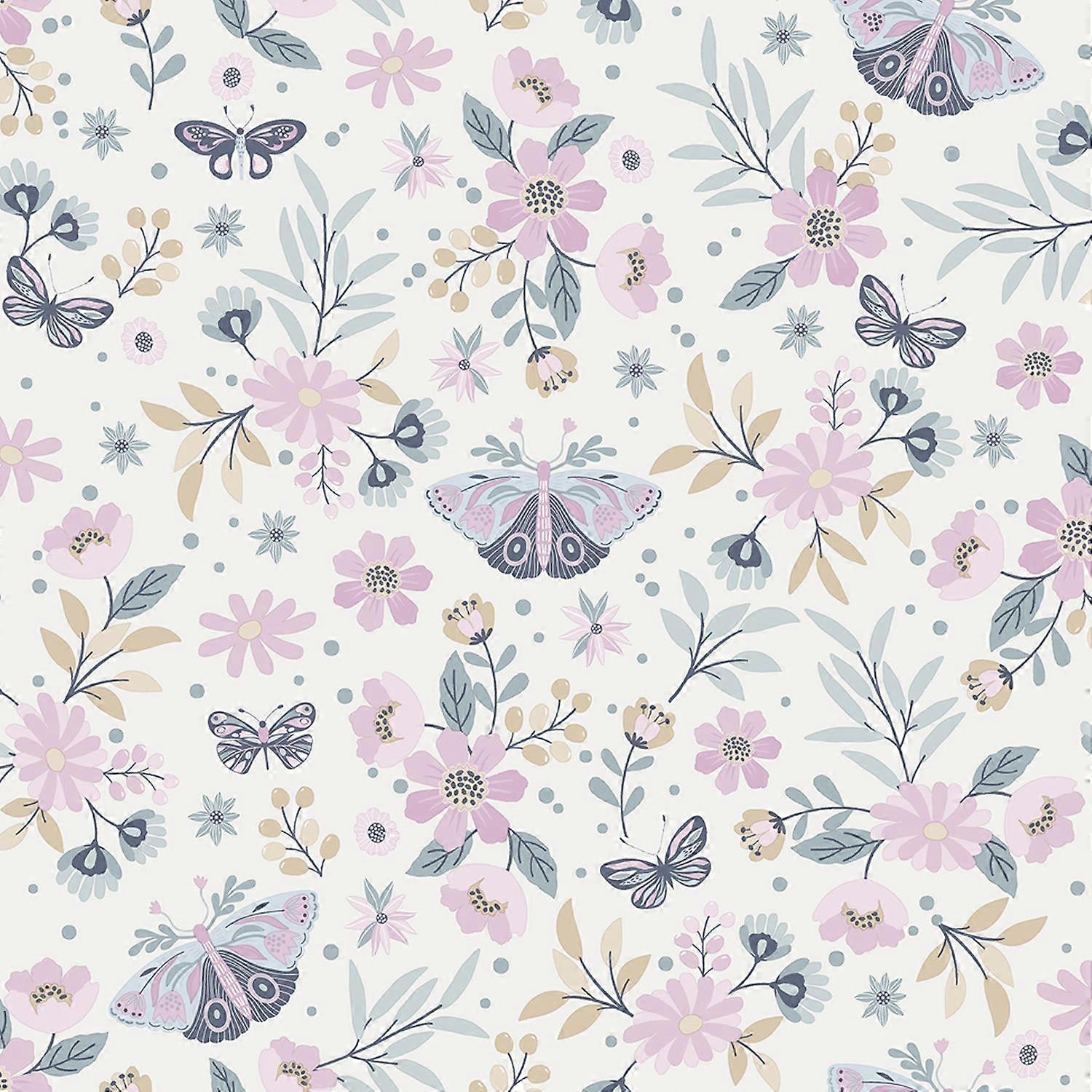 EXCLUSIVE - SWEET MEADOW PINK WALLPAPER