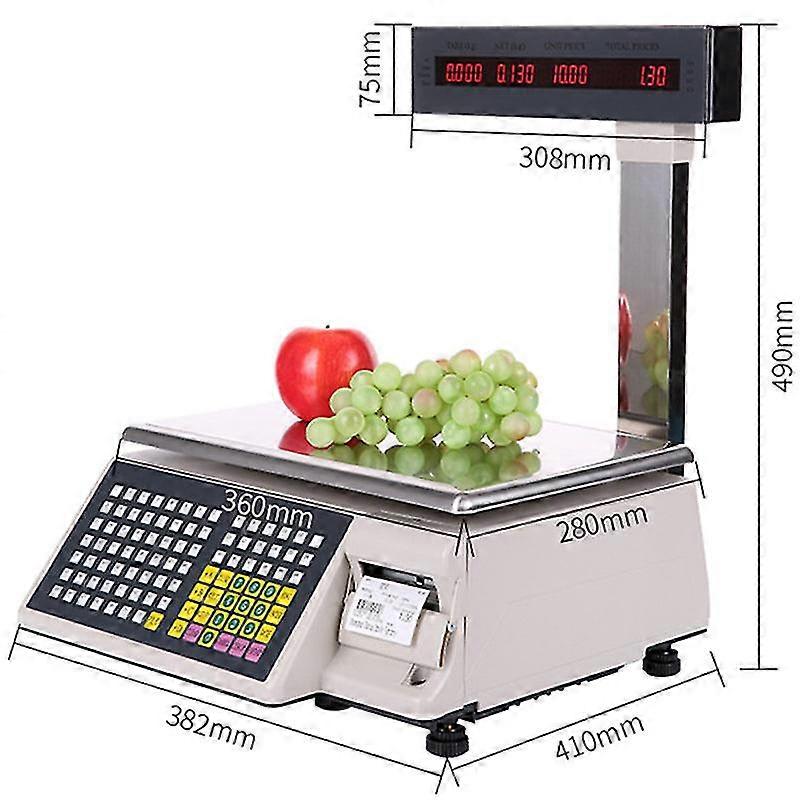 Tm-30kg10g Barcode Scale Label Printing Scales Electronic Retail Price Computing Scales Tm-ab Commercial Scales kb