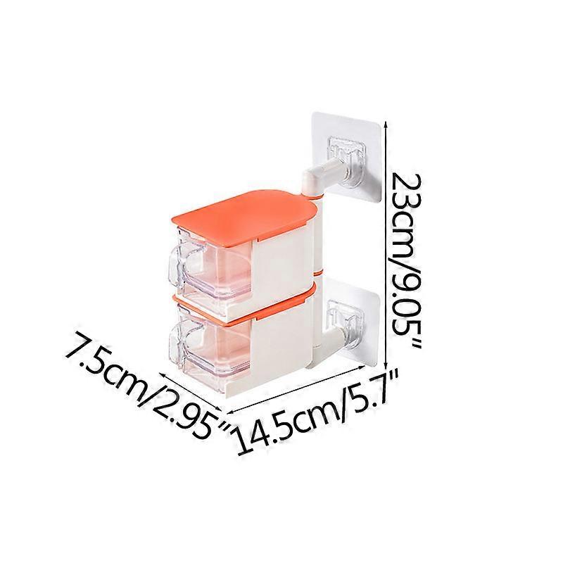 壁掛け式回転式調味料ボックスキッチンアクセサリーCookiongツール多層調味料ボトル家庭用調味料ジャー