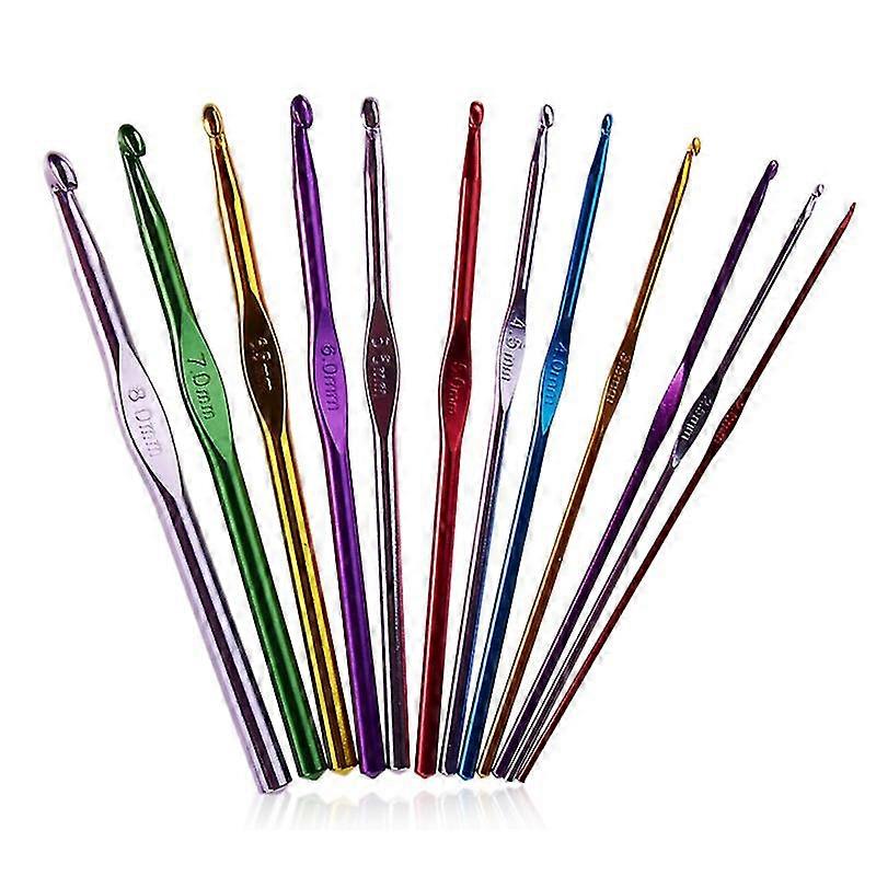 12 Pcs Crochet Hooks Set For Beginners Home Use