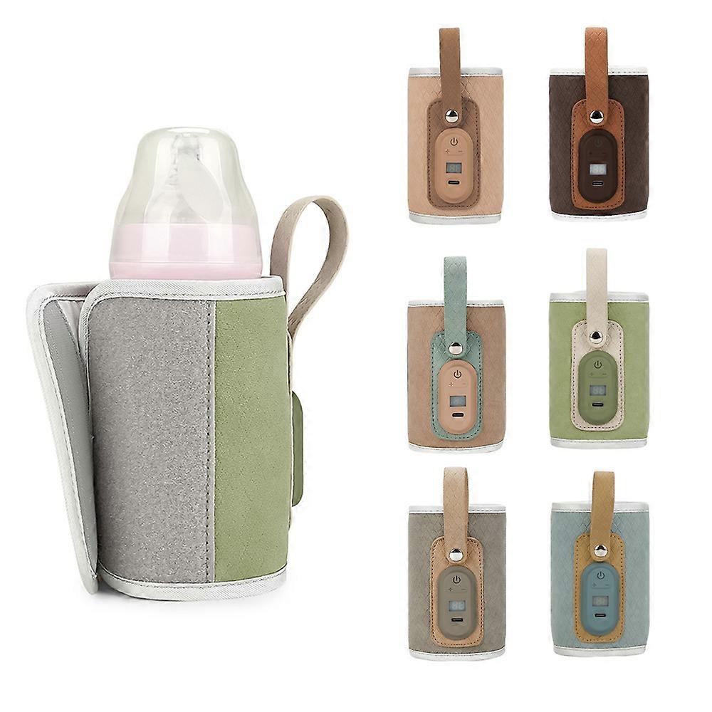 Portable Baby Bottle Warmer Insulated Bag, 7 Temperature Baby Bottle Heater for Home Travel Car