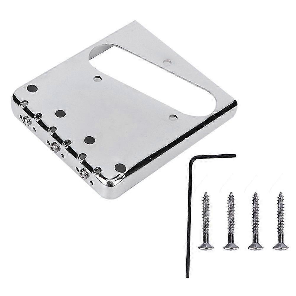 Exquisite Electric Guitar Saddle Bridge 3?Saddle Fixed for TL Set Replacement Electric InstrumentSilver